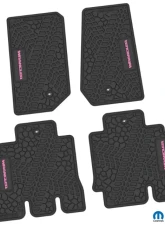 FlexTread Floor Mats Tire Tread | Scorched Earth Scene | Wrangler Insert Black | Pink Jeep Wrangler JKU 2007-2013                                     - NGTT03024974 - Image 2