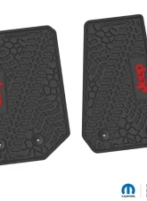 FlexTread Floor Mats Tire Tread | Scorched Earth Scene | Jeep Insert Black | Red Jeep Wrangler JK 2014-2018                                     - NGTT04011977 - Image 2