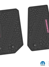FlexTread Floor Mats Tire Tread | Scorched Earth Scene | Rubicon Insert Black | Pink Jeep Wrangler JK 2014-2018                                     - NGTT04013974 - Image 2