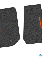 FlexTread Floor Mats Tire Tread | Scorched Earth Scene | Wrangler Insert Black | Orange Jeep Wrangler JK 2014-2018                                     - NGTT04024973 - Image 2