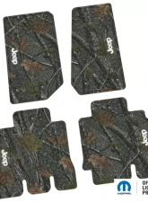 FlexTread Floor Mats Tire Tread | Scorched Earth Scene | Jeep Insert Rugged Woods | White Jeep Wrangler JKU 2014-2018                                     - NGTT05011204 - Image 2