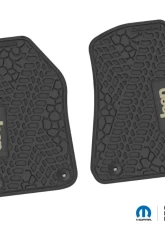 FlexTread Floor Mats Tire Tread | Scorched Earth Scene | Jeep Insert Black | Tan Jeep Wrangler JL | Gladiator 2018-2024                                     - NGTT06011934 - Image 2