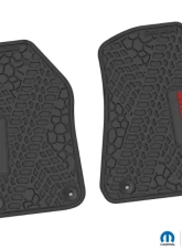 FlexTread Floor Mats Tire Tread | Scorched Earth Scene | Wrangler Insert Black | Red Jeep Wrangler JL 2018-2024                                     - NGTT06024977 - Image 2