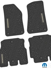 FlexTread Floor Mats Tire Tread | Scorched Earth Scene | Rubicon Insert Black | Tan Jeep Wrangler JLU 2018-2024                                     - NGTT07013934 - Image 2