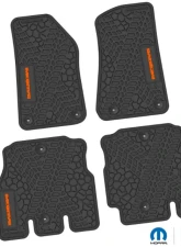 FlexTread Floor Mats Tire Tread | Scorched Earth Scene | Mojave Insert Black | Orange Jeep Wrangler JLU 2018-2024                                     - NGTT07014973 - Image 2