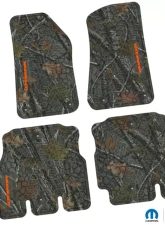 FlexTread Floor Mats Tire Tread | Scorched Earth Scene | Wrangler Insert Rugged Woods | Orange Jeep Wrangler JLU 2018-2024                                     - NGTT07024205 - Image 2
