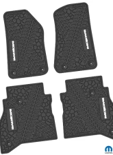 FlexTread Floor Mats Tire Tread | Scorched Earth Scene | Mojave Insert Black | White Jeep Gladiator 2020-2024                                     - NGTT45014948 - Image 2