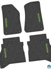 FlexTread Floor Mats Tire Tread | Scorched Earth Scene | Mojave Insert Black | Lime Jeep Gladiator 2020-2024                                     - NGTT45014951 - Image 2