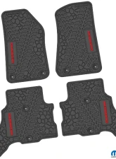 FlexTread Floor Mats Tire Tread | Scorched Earth Scene | Rubicon Insert Black | Red Jeep 4XE 2021-2024                                     - NGTT46013977 - Image 2