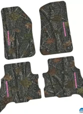 FlexTread Floor Mats Tire Tread | Scorched Earth Scene | Wrangler Insert Rugged Woods | Pink Jeep 4XE 2021-2024                                     - NGTT46024206 - Image 2