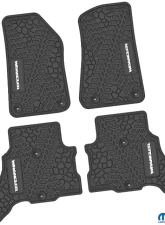 FlexTread Floor Mats Tire Tread | Scorched Earth Scene | Wrangler Insert Black | White Jeep 4XE 2021-2024                                     - NGTT46024948 - Image 2