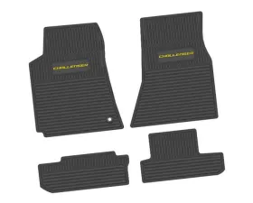 4 Pieces Black w/ Yellow Insert Custom Vintage Scene w/ Challenger Insert Dodge Challenger RWD 2008-2010