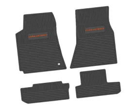 4 Pieces Black w/ Orange Insert Custom Vintage Scene w/ Challenger Insert Dodge Challenger RWD 2008-2010