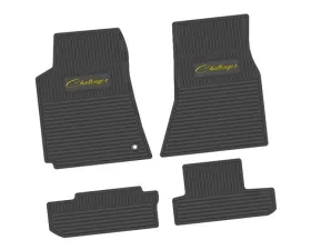 4 Pieces Black w/ Yellow Insert Custom Vintage Scene w/ Challenger Script Insert Dodge Challenger RWD 2008-2010