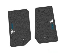 2 Pieces Black w/ Dark Blue "JEEP" w/ White "Wave" Insert Tire Tread/Scorched Earth Scene w/ JEEP Wave w/ Wheel Insert Jeep Wrangler JK 2 Door 2007-2013
