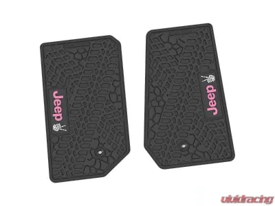 2 Pieces Black w/ Pink "JEEP" w/ White "Peace" Insert Tire Tread/Scorched Earth Scene w/ JEEP Peace Sign Insert Jeep Wrangler JK 2 Door 2007-2013 - NGTT02053989