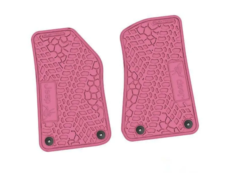 2 Pieces Pink Tire Tread/Scorched Earth Scene w/ JEEP Wave w/ Wheel Insert Jeep Wrangler JL 2 Door | Gladiator 2018-2024 - NGTT06051074