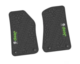 2 Pieces Black w/ Lime 