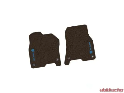 2 Pieces Brown w/ Dark Blue Insert Tire Tread/Scorched Earth Scene w/ RAM Head & Text Logo Insert Ram 1500 2019-2024 - NGTT16010760