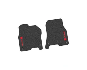 2 Pieces Black w/ Red Insert Tire Tread/Scorched Earth Scene w/ RAM Head & Text Logo Insert Ram 1500 2019-2024
