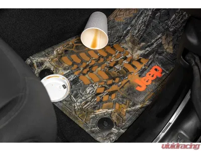 FlexTread Floor Mats Tire Tread | Scorched Earth Scene Rugged Woods with Pink Ram 2019-2022 - NGTT16016206