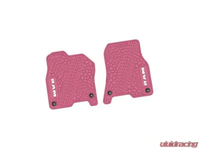 2 Pieces Pink w/ White Insert Tire Tread/Scorched Earth Scene w/ RAM Logo & Text Insert Ram 1500 2019-2024 - NGTT16016648