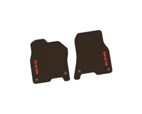 2 Pieces Brown w/ Red Insert Tire Tread/Scorched Earth Scene w/ RAM Logo & Text Insert Ram 1500 2019-2024