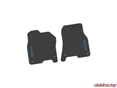 2 Pieces Black w/ Dark Blue Insert Tire Tread/Scorched Earth Scene w/ RAM Logo & Text Insert Ram 1500 2019-2024 - NGTT16016960