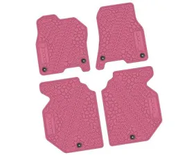 4 Pieces Pink Tire Tread/Scorched Earth Scene w/ RAM Logo & Text Insert Ram 1500 Crew Cab 2019-2024