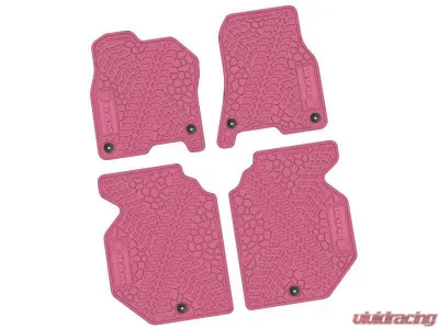4 Pieces Pink Tire Tread/Scorched Earth Scene w/ RAM Logo & Text Insert Ram 1500 Crew Cab 2019-2024 - NGTT17010074