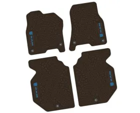 4 Pieces Brown w/ Dark Blue Insert Tire Tread/Scorched Earth Scene w/ RAM Head & Text Logo Insert Ram 1500 Crew Cab 2019-2024