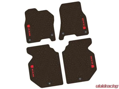 4 Pieces Brown w/ Red Insert Tire Tread/Scorched Earth Scene w/ RAM Head & Text Logo Insert Ram 1500 Crew Cab 2019-2024 - NGTT17010777