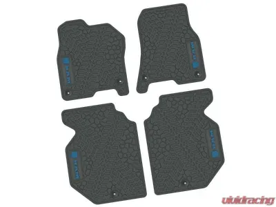 4 Pieces Grey w/ Dark Blue Insert Tire Tread/Scorched Earth Scene w/ RAM Head & Text Logo Insert Ram 1500 Crew Cab 2019-2024 - NGTT17010860