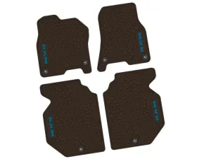 4 Pieces Brown w/ Dark Blue Insert Tire Tread/Scorched Earth Scene w/ RAM Logo & Text Insert Ram 1500 Crew Cab 2019-2024