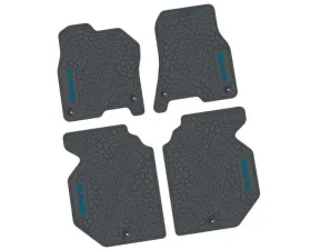 4 Pieces Grey w/ Dark Blue Insert Tire Tread/Scorched Earth Scene w/ RAM Logo & Text Insert Ram 1500 Crew Cab 2019-2024