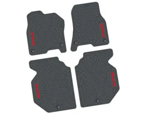 4 Pieces Grey w/ Red Insert Tire Tread/Scorched Earth Scene w/ RAM Logo & Text Insert Ram 1500 Crew Cab 2019-2024
