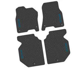 4 Pieces Black w/ Dark Blue Insert Tire Tread/Scorched Earth Scene w/ RAM Logo & Text Insert Ram 1500 Crew Cab 2019-2024
