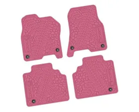 4 Pieces Pink Tire Tread/Scorched Earth Scene w/ RAM Logo & Text Insert Ram 1500 Quad Cab 2019-2024