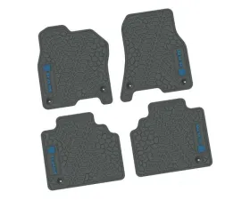 4 Pieces Grey w/ Dark Blue Insert Tire Tread/Scorched Earth Scene w/ RAM Head & Text Logo Insert Ram 1500 Quad Cab 2019-2024