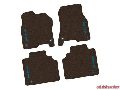 4 Pieces Brown w/ Dark Blue Insert Tire Tread/Scorched Earth Scene w/ RAM Logo & Text Insert Ram 1500 Quad Cab 2019-2024 - NGTT18016760