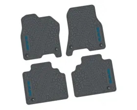 4 Pieces Grey w/ Dark Blue Insert Tire Tread/Scorched Earth Scene w/ RAM Logo & Text Insert Ram 1500 Quad Cab 2019-2024