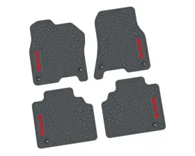 4 Pieces Grey w/ Red Insert Tire Tread/Scorched Earth Scene w/ RAM Logo & Text Insert Ram 1500 Quad Cab 2019-2024