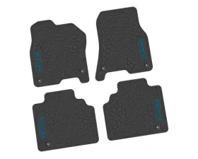 4 Pieces Black w/ Dark Blue Insert Tire Tread/Scorched Earth Scene w/ RAM Logo & Text Insert Ram 1500 Quad Cab 2019-2024
