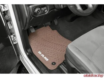 FlexTread Floor Mats Tire Tread | Scorched Earth Scene Brown with White Ram 2500 | 3500 2020-2022 - NGTT19016748