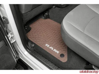 FlexTread Floor Mats Tire Tread | Scorched Earth Scene Brown with White Ram 2500 | 3500 2020-2022 - NGTT19016748