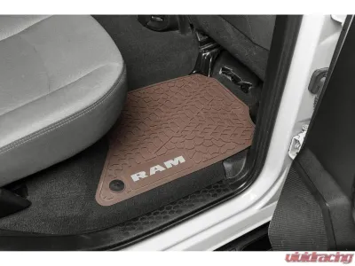 FlexTread Floor Mats Tire Tread | Scorched Earth Scene Brown with White Ram 2500 | 3500 2020-2022 - NGTT19016748