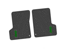 2 Pieces Black w/ Green Insert Tire Tread/Scorched Earth Scene w/ JEEP Insert Jeep Wrangler TJ | LJ 2 Door 1997-2006