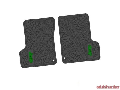 2 Pieces Black w/ Green Insert Tire Tread/Scorched Earth Scene w/ JEEP Insert Jeep Wrangler TJ | LJ 2 Door 1997-2006 - NGTT43011965