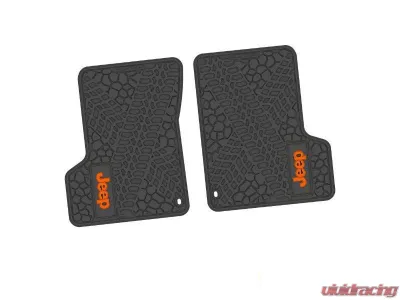 2 Pieces Black w/ Orange Insert Tire Tread/Scorched Earth Scene w/ JEEP Insert Jeep Wrangler TJ | LJ 2 Door 1997-2006 - NGTT43011973