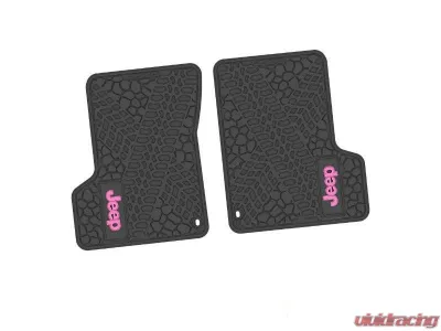 2 Pieces Black w/ Pink Insert Tire Tread/Scorched Earth Scene w/ JEEP Insert Jeep Wrangler TJ | LJ 2 Door 1997-2006 - NGTT43011974